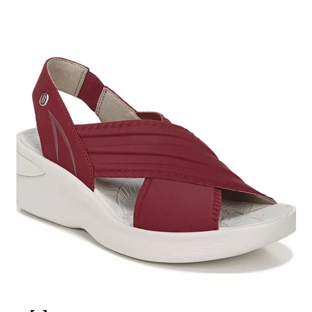 Bzees Sunset Wedge Sandals with Crossover Design